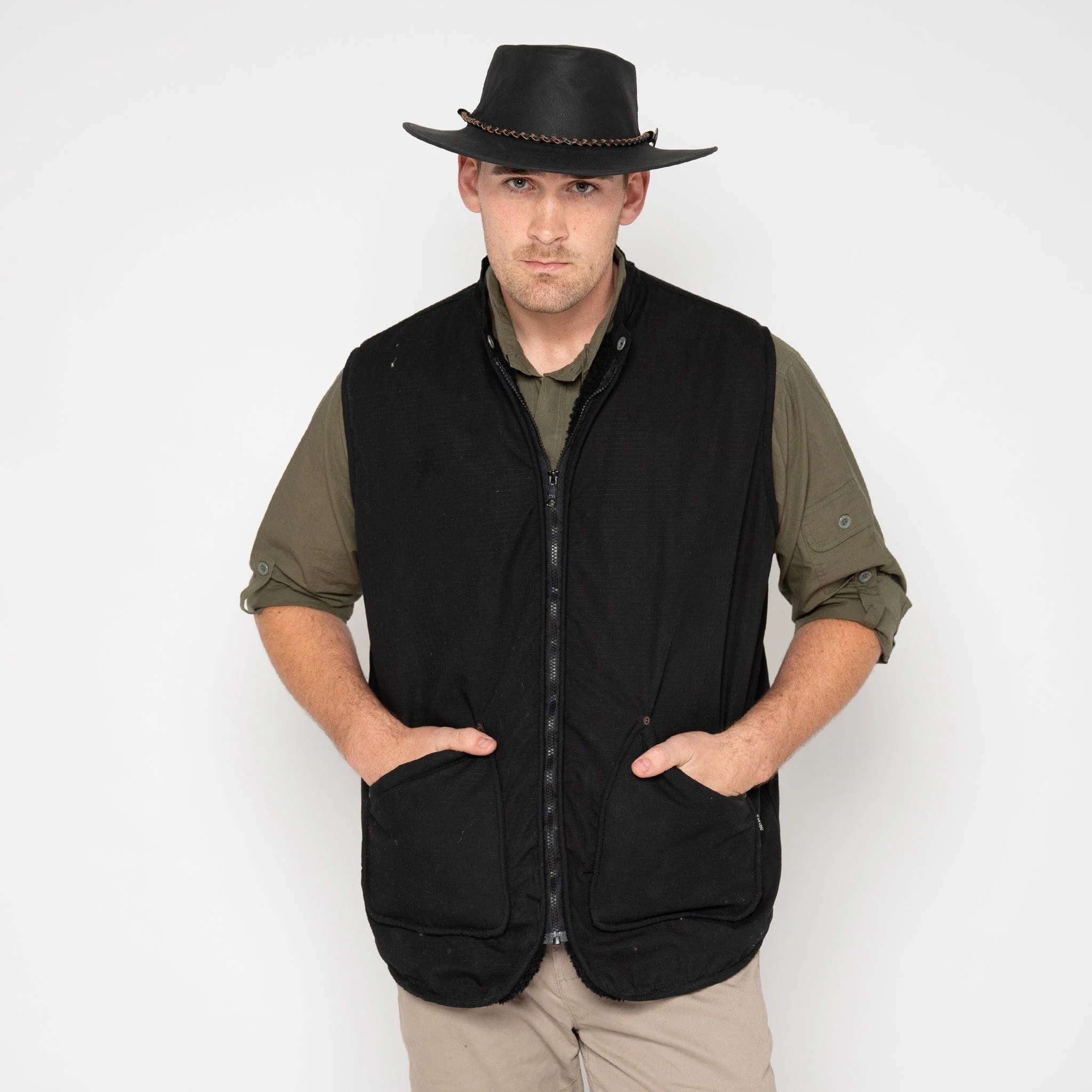 Wooli Vest & Button-In Liner in Black - Image 3