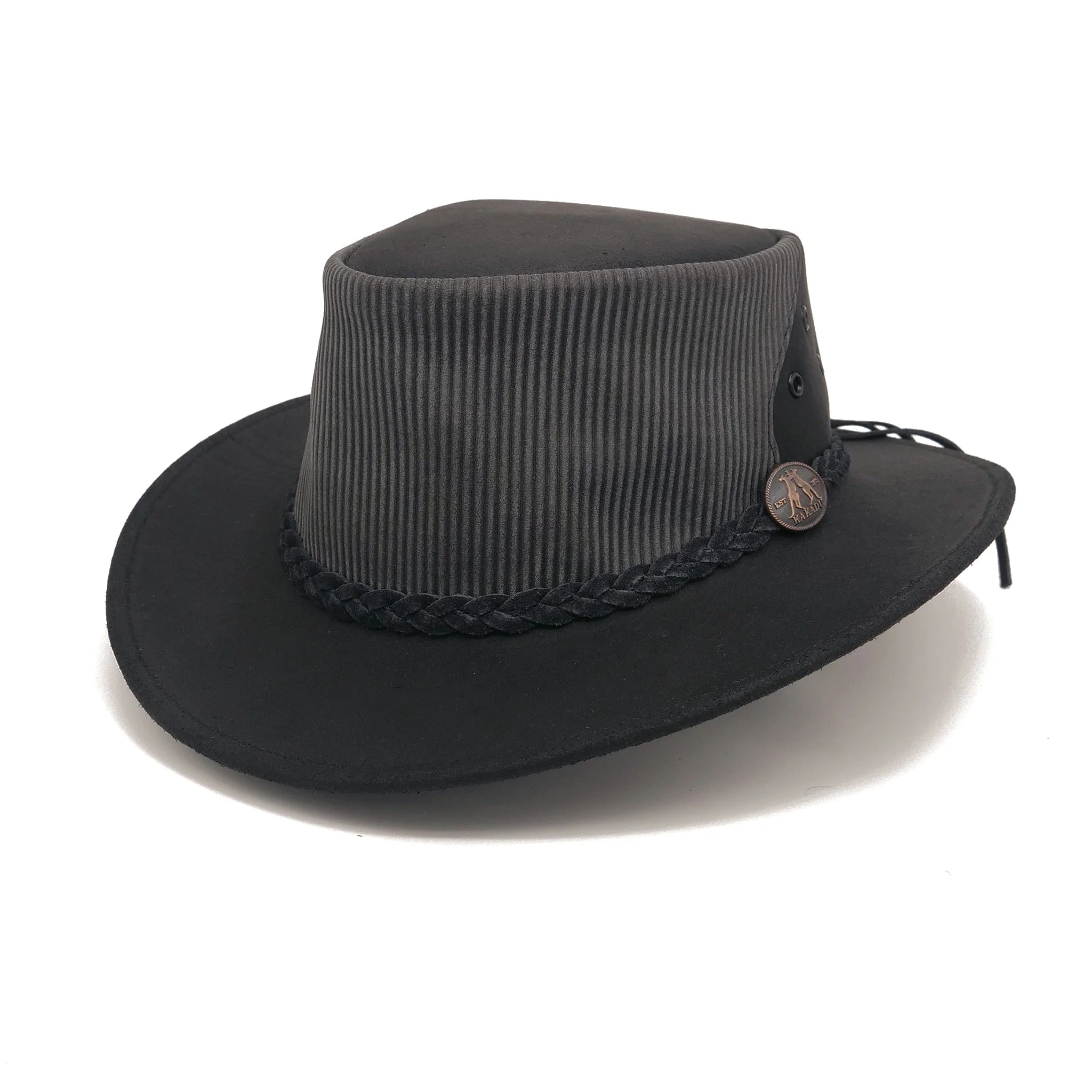 Newtowner Leather Hat in Black - Image 3