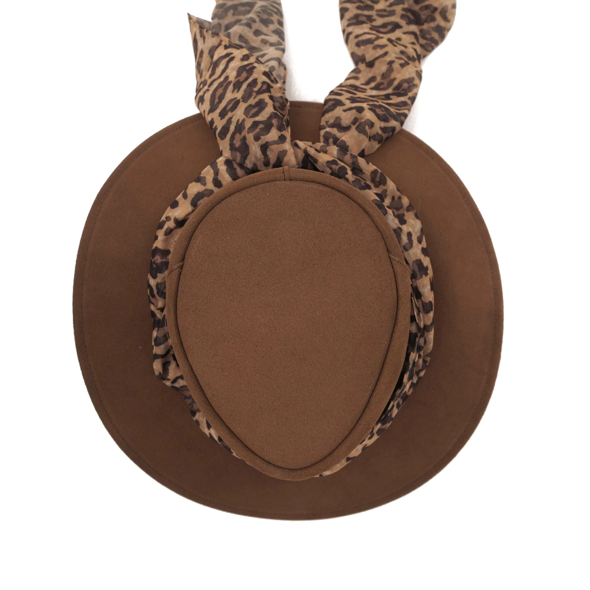 The Alice Suede Hat with Leopard Scarf - Image 13