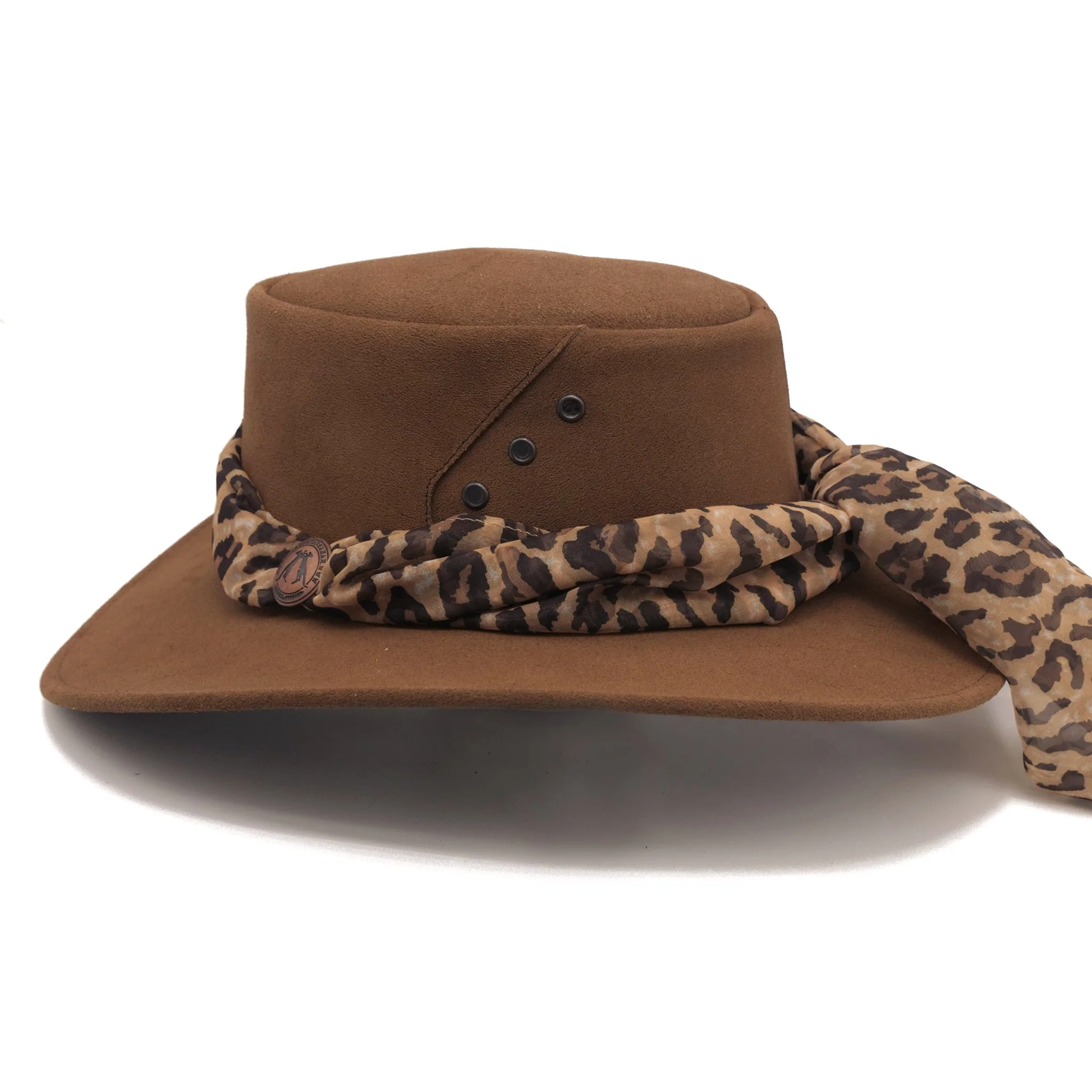 The Alice Suede Hat with Leopard Scarf - Image 14