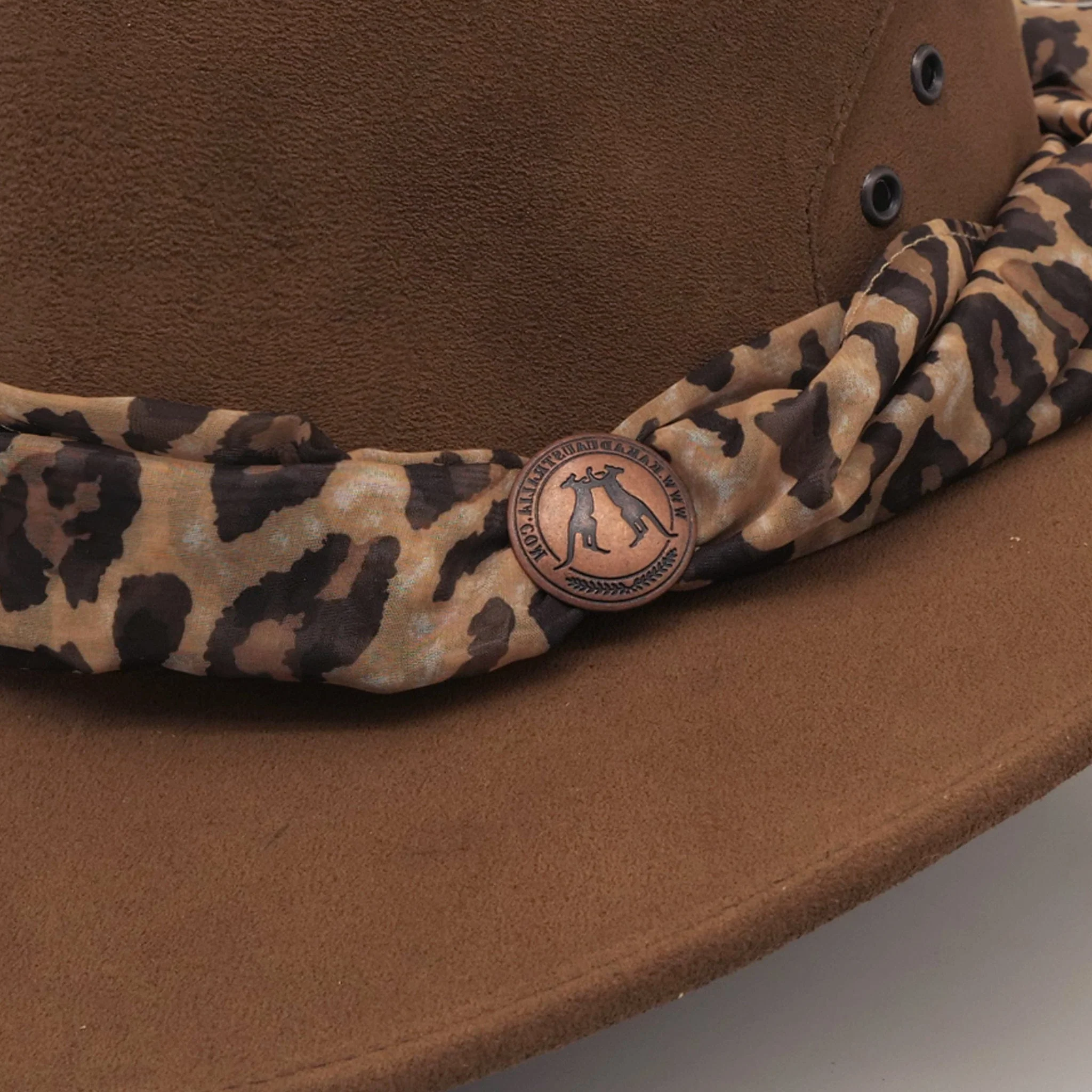 The Alice Suede Hat with Leopard Scarf - Image 15