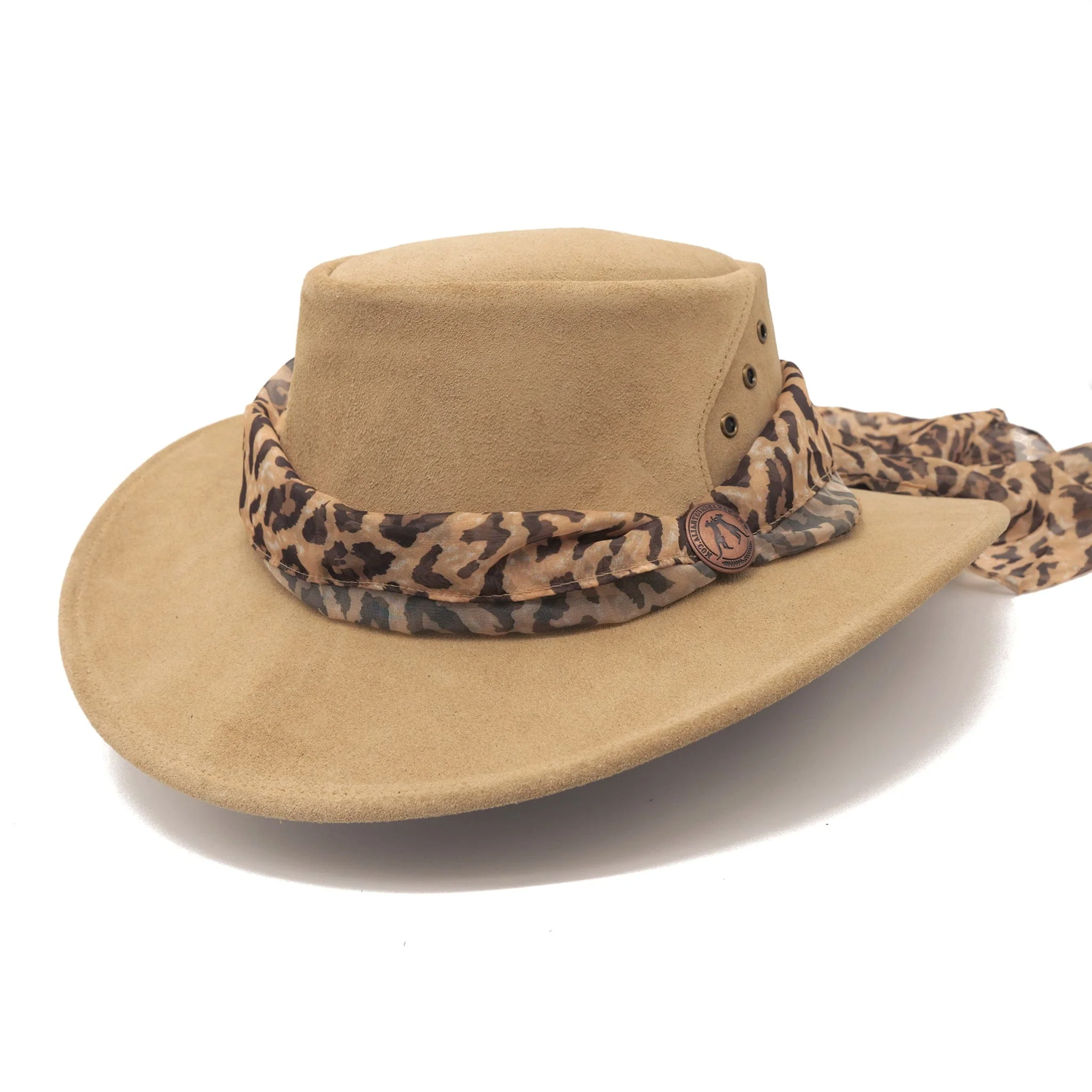 The Alice Suede Hat with Leopard Scarf - Image 17
