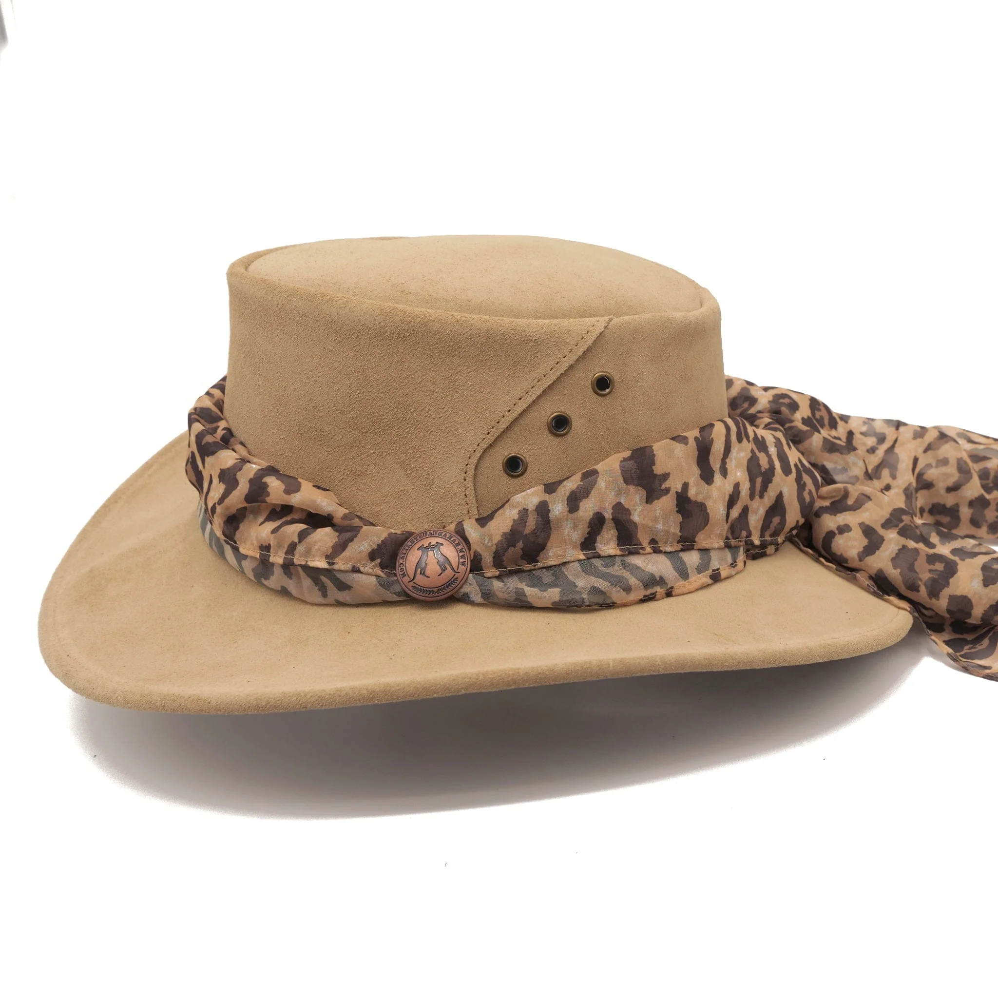 The Alice Suede Hat with Leopard Scarf - Image 18
