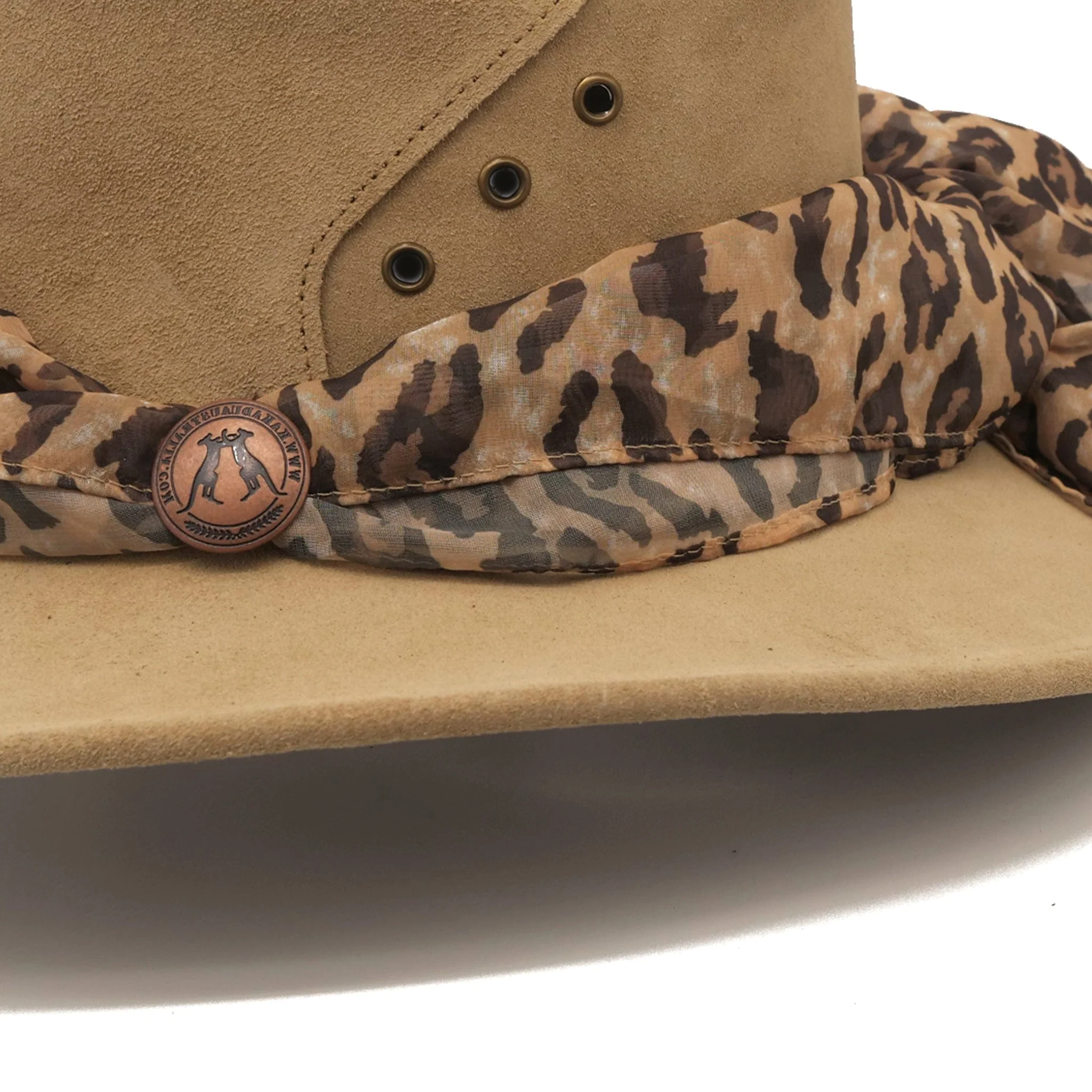 The Alice Suede Hat with Leopard Scarf - Image 20