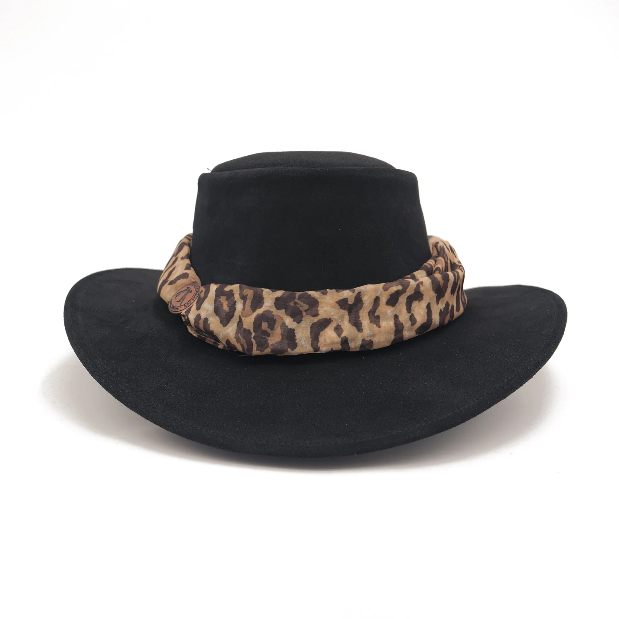 The Alice Suede Hat with Leopard Scarf - Image 6