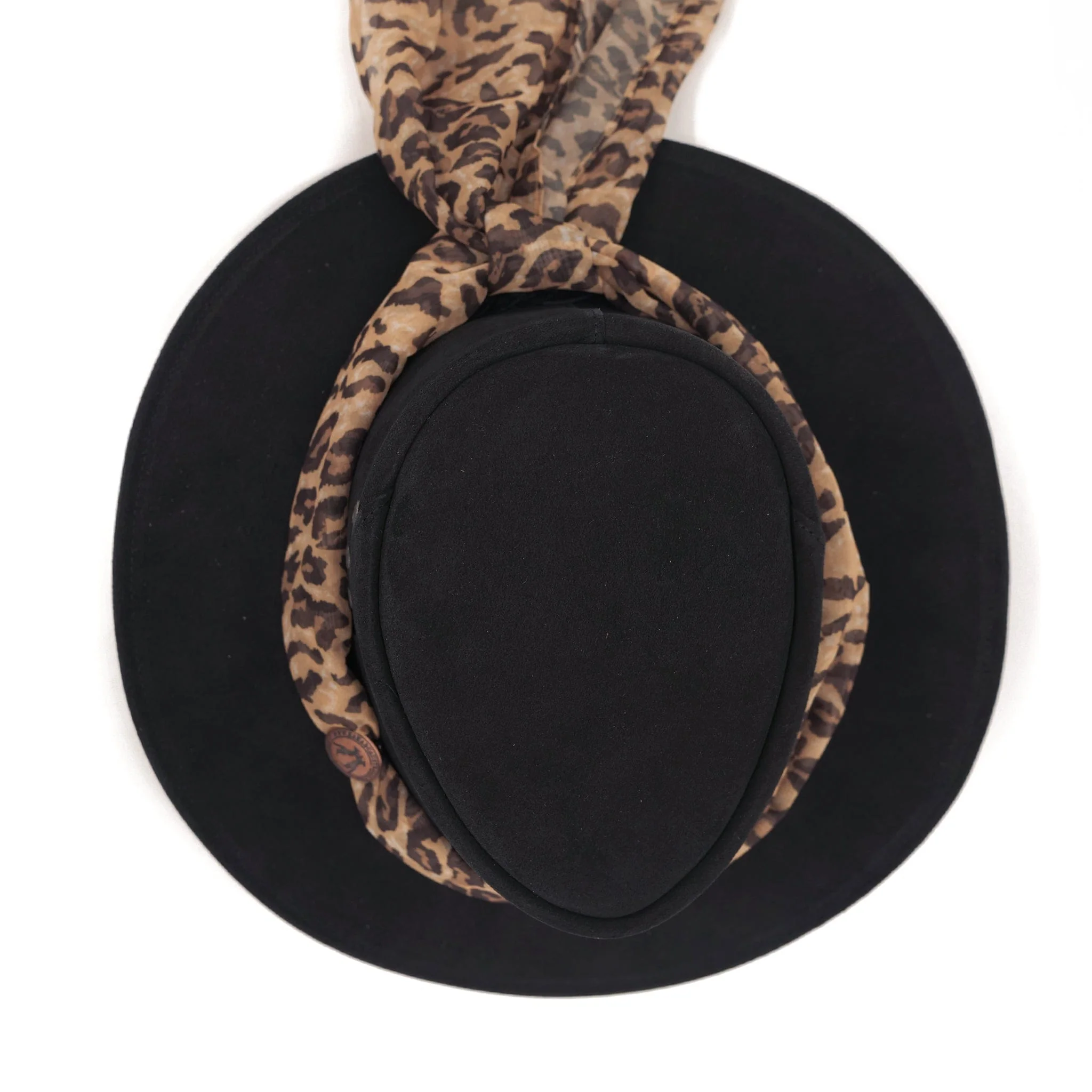 The Alice Suede Hat with Leopard Scarf - Image 9