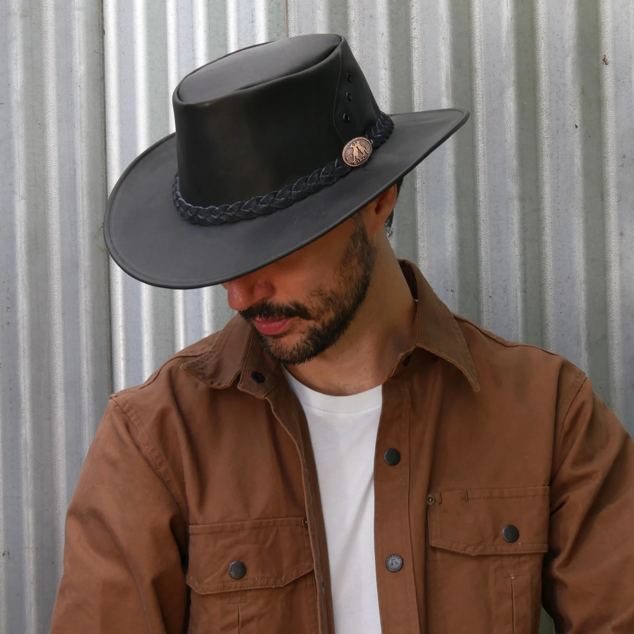 Darwin Kangaroo Leather Hat - Image 7