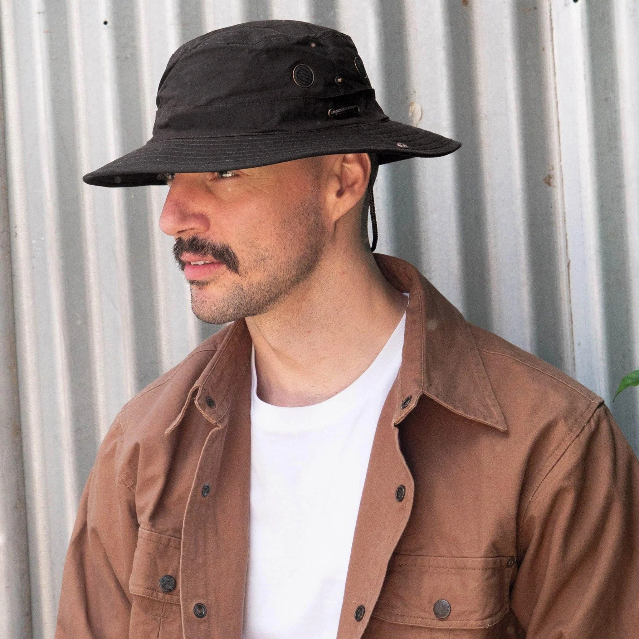 Dalston Oilskin Bucket Hat - Image 4