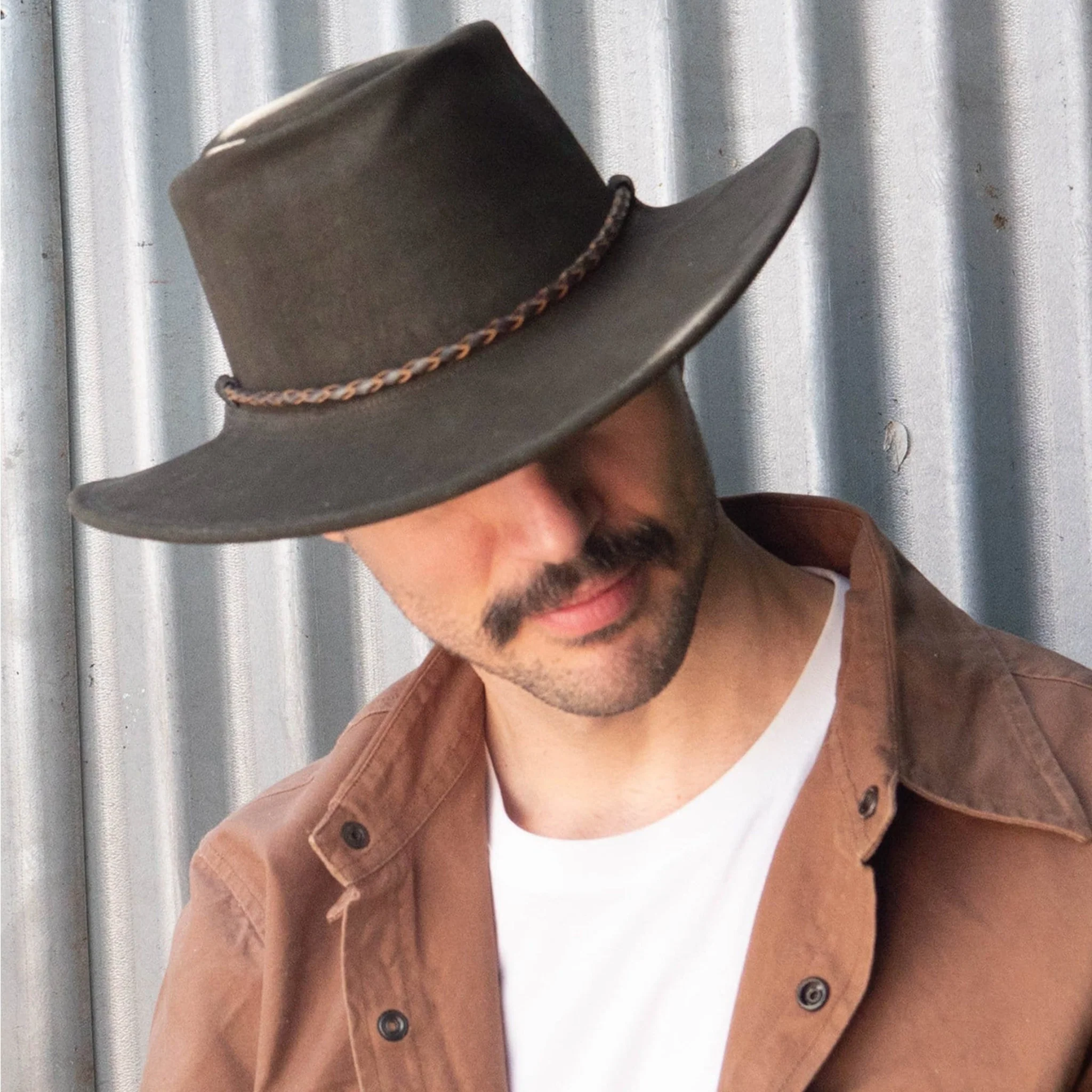 Queenslander Suede Leather Hat - Image 8
