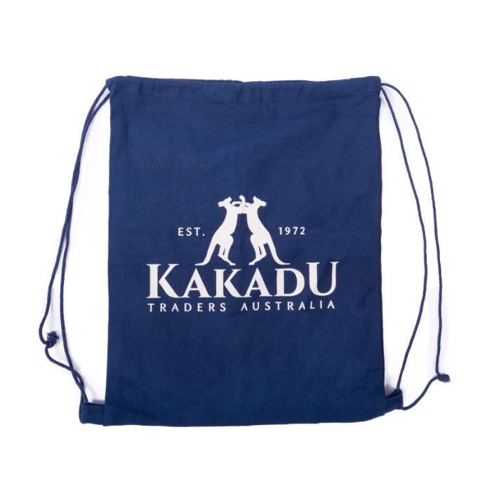 Drawcord Backpack in Blue - Image 3