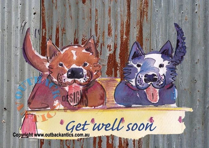 "Get Well Soon" Aussie Bush Greeting Card - Image 3