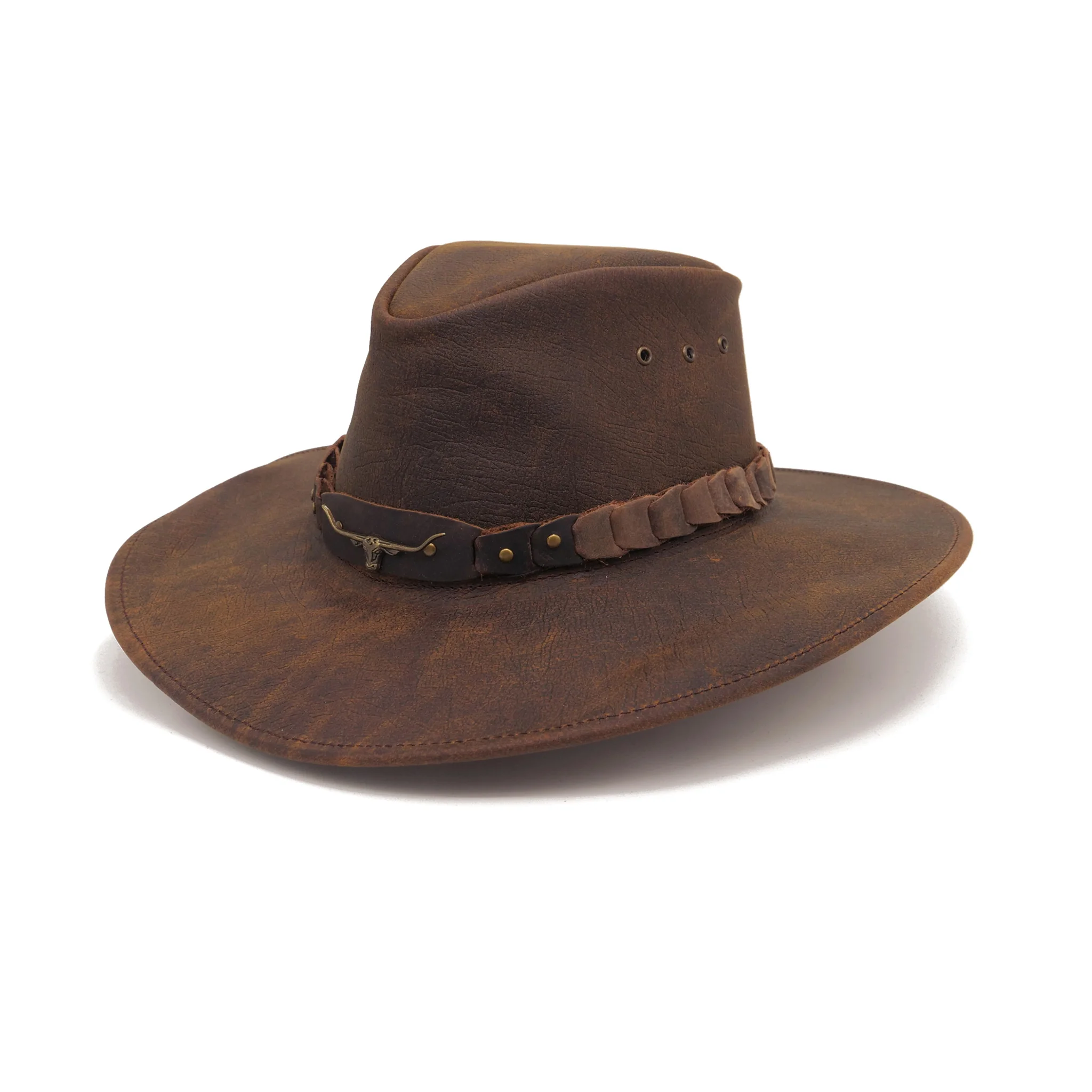 Kids Brumby Shapeable Leather Hat - Image 3