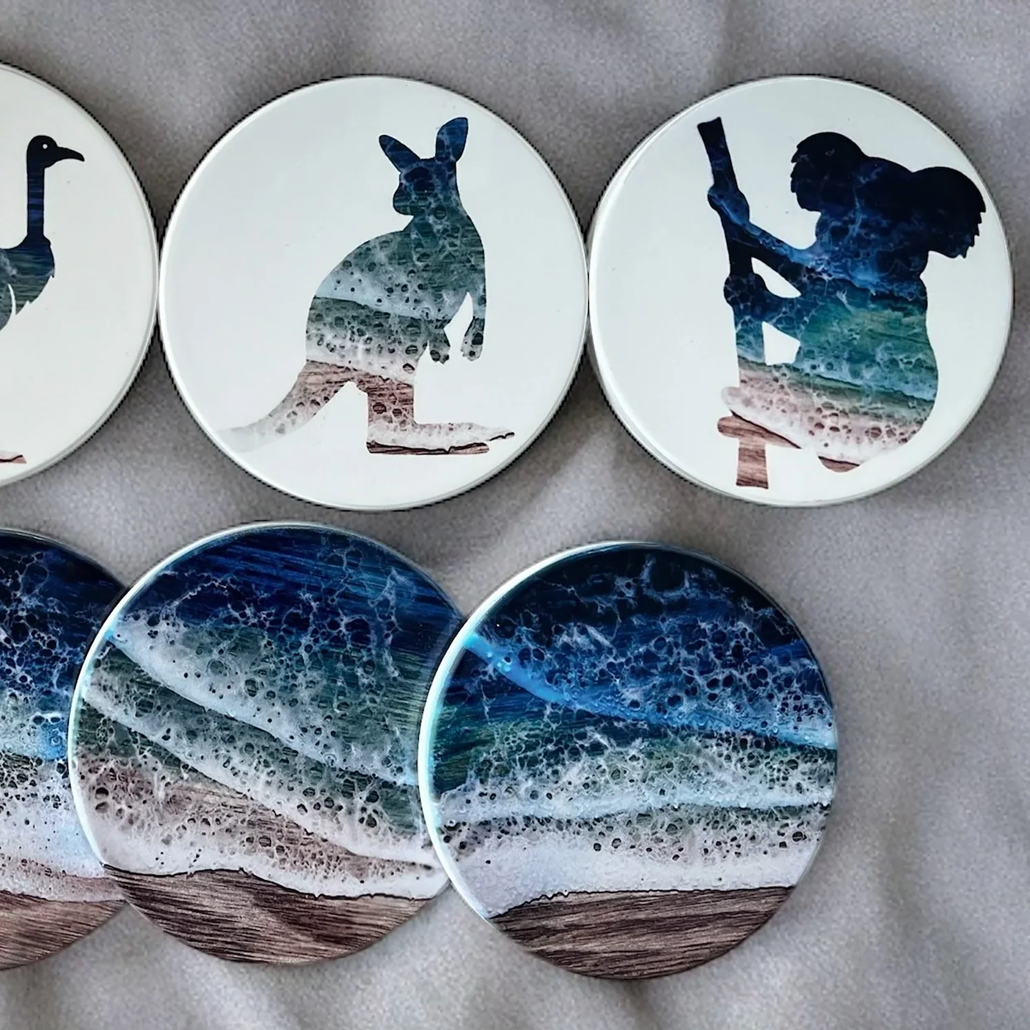 Ocean Epoxy Coasters - Set (x4) - Image 2