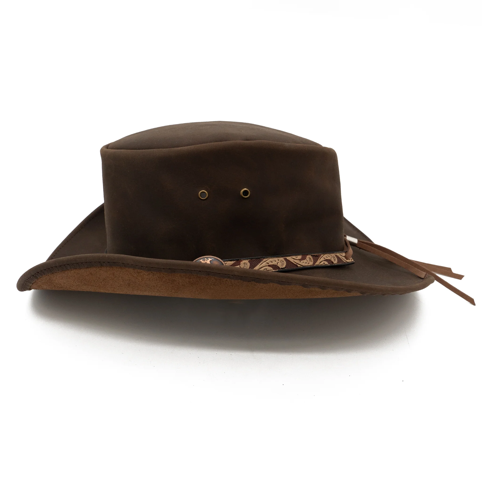 Tarcoola Shapeable Leather Hat - Image 10