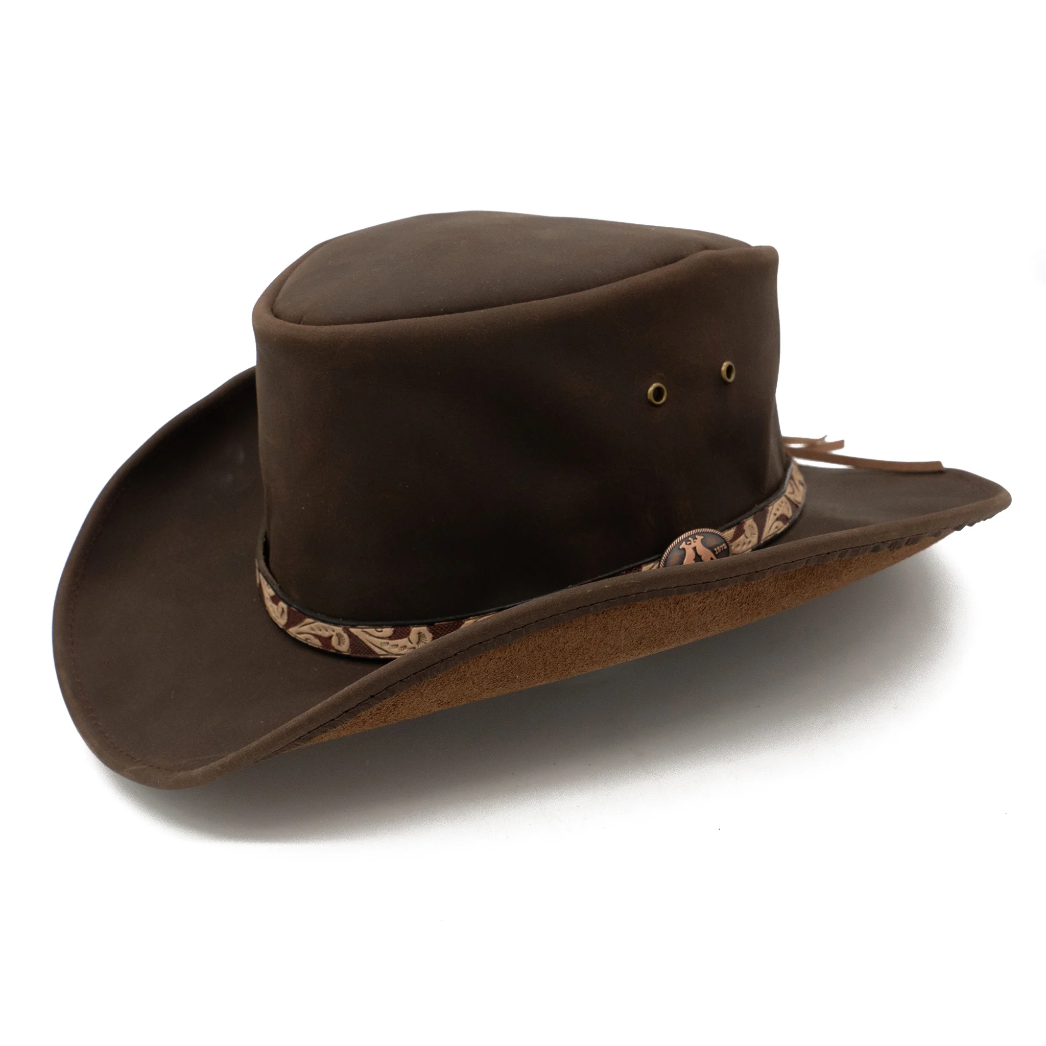 Tarcoola Shapeable Leather Hat - Image 9