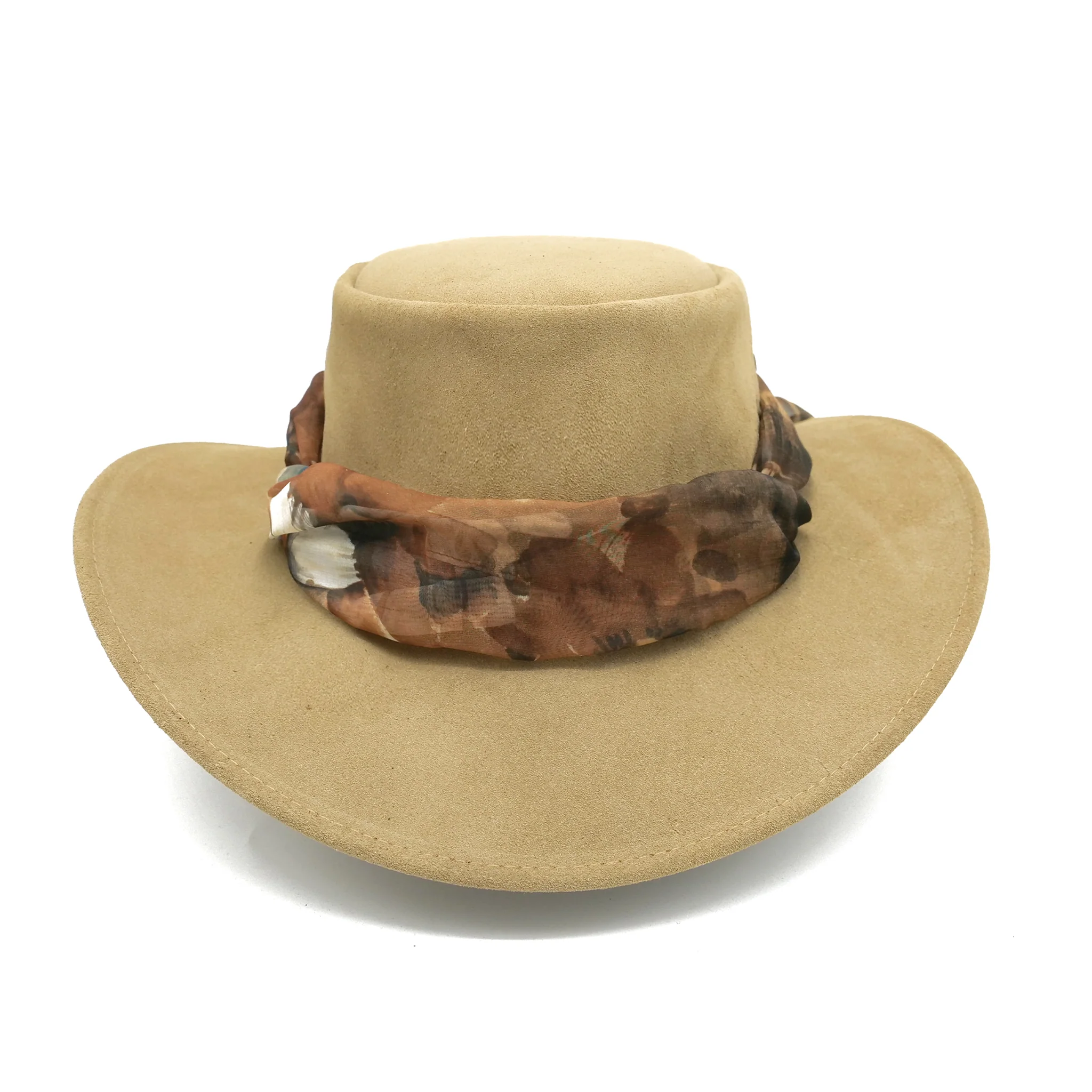 The Alice Suede Hat with Autumn Flower Scarf - Image 10