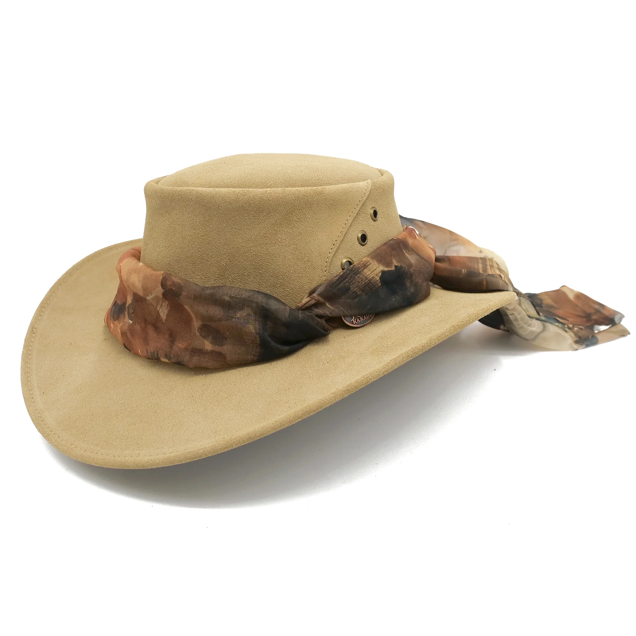 The Alice Suede Hat with Autumn Flower Scarf - Image 11