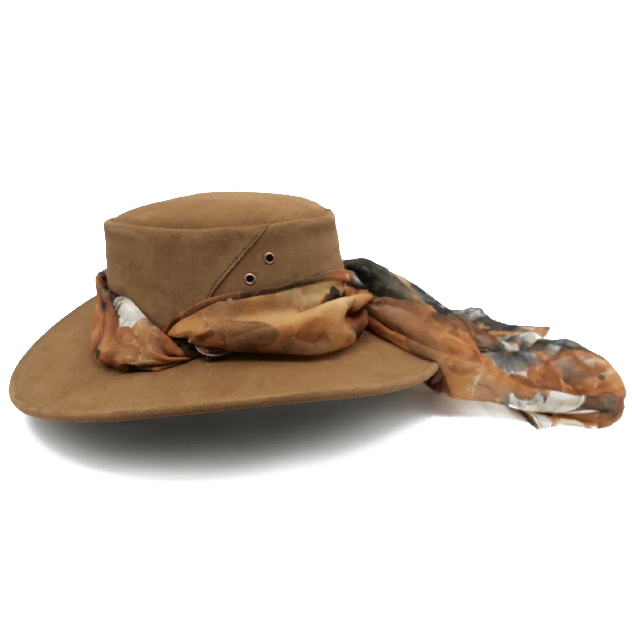 The Alice Suede Hat with Autumn Flower Scarf - Image 3