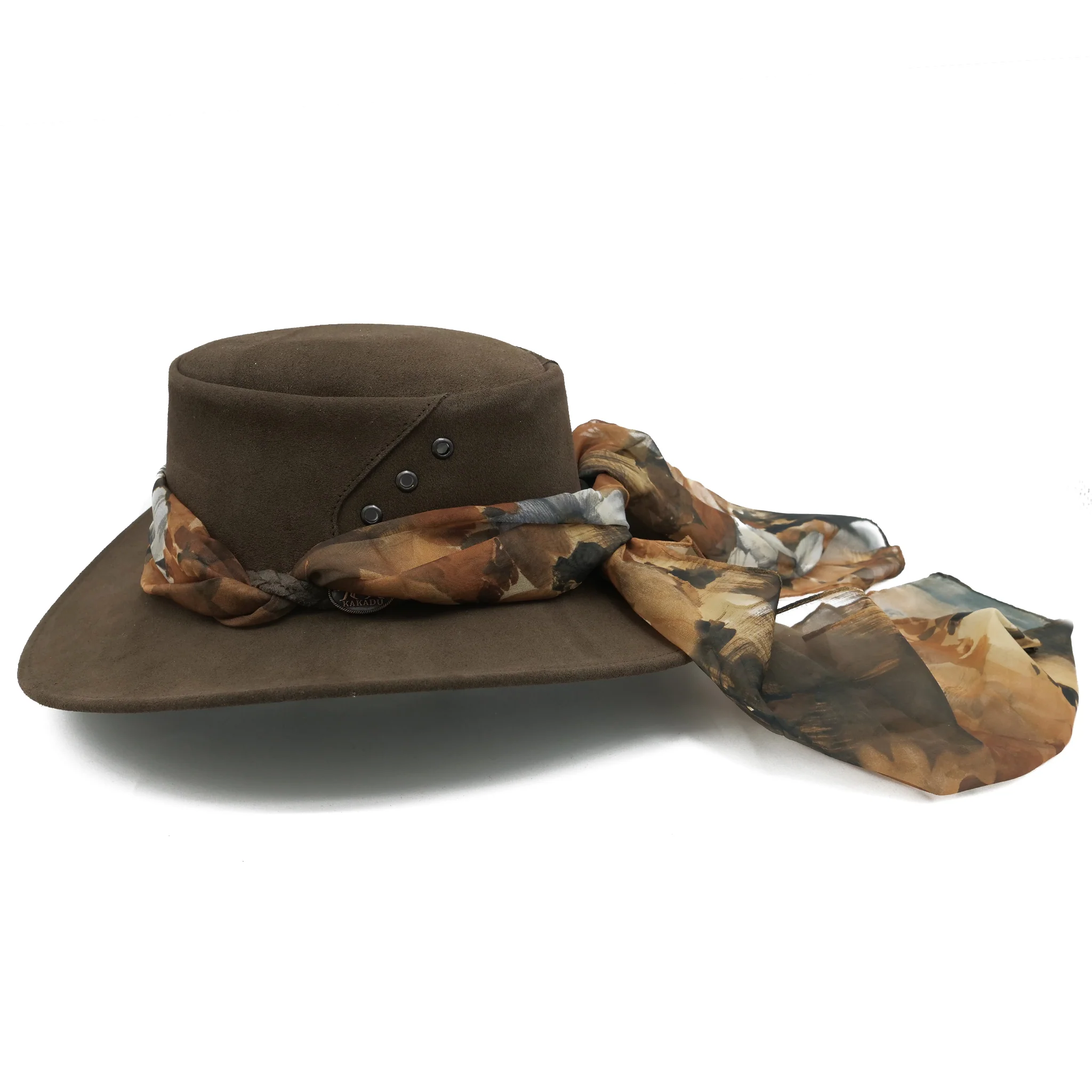 The Alice Suede Hat with Autumn Flower Scarf - Image 6