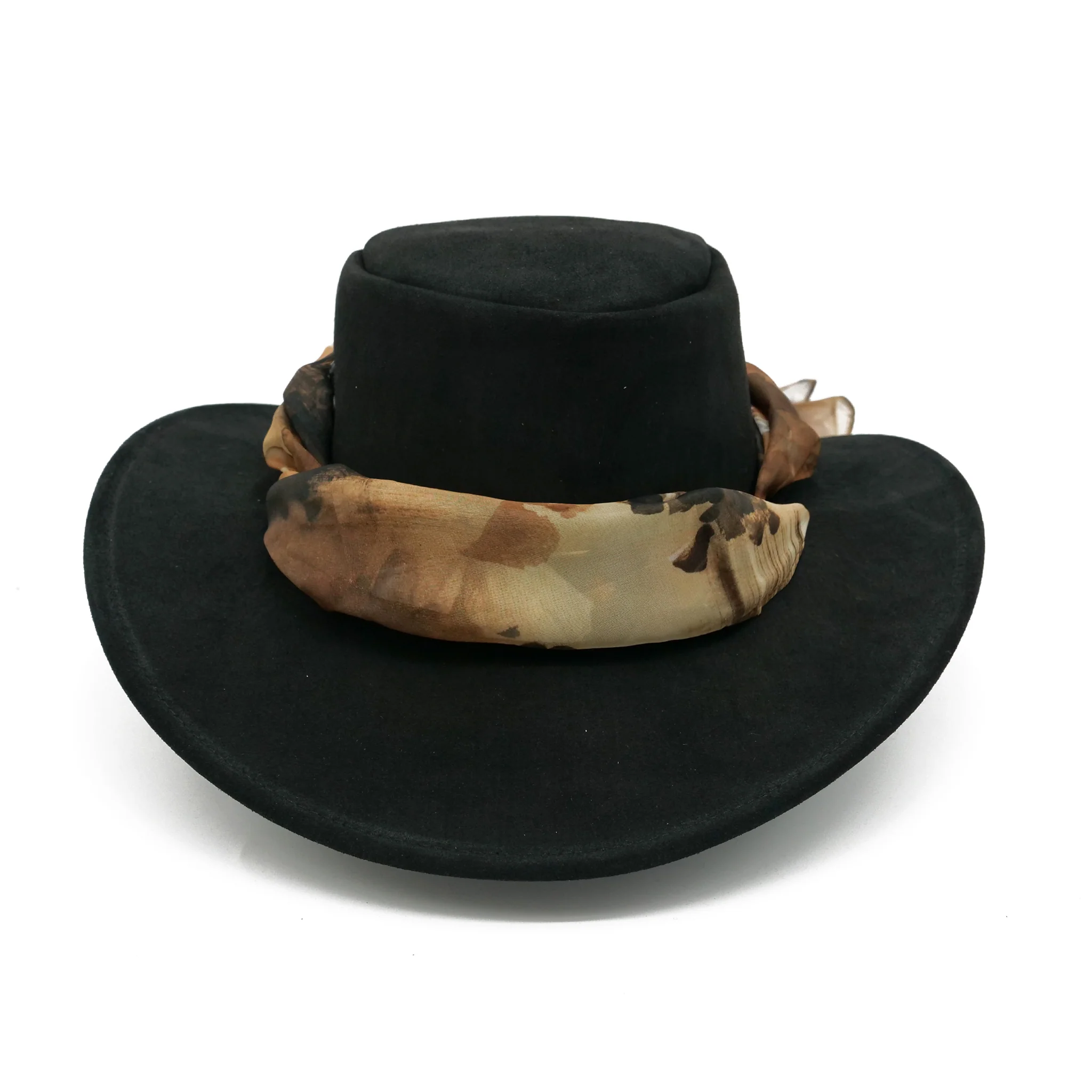 The Alice Suede Hat with Autumn Flower Scarf - Image 7